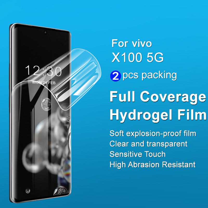 IMAK 2Pcs / Set Hydrogel Film III for vivo X100 5G / X100 Pro 5G Screen Protector Full Coverage TPU Film