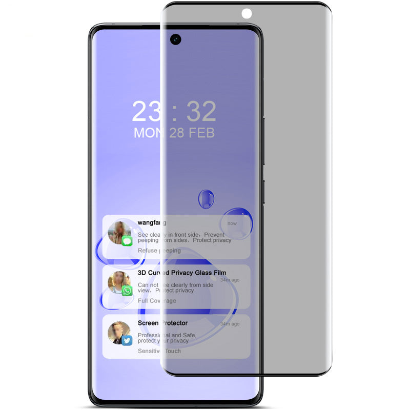 IMAK For vivo X100 5G / X100 Pro 5G Screen Protector 3D Curved Privacy Tempered Glass Film