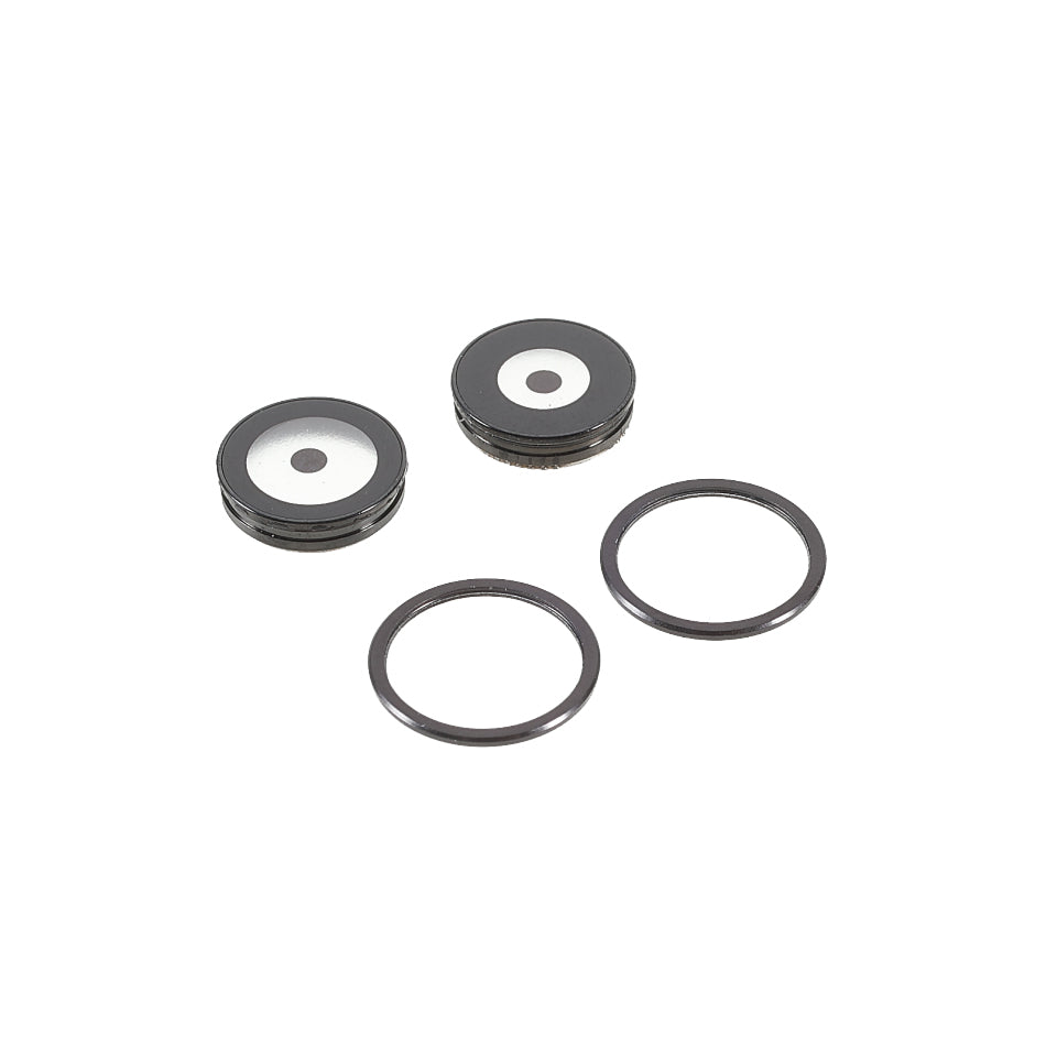 OEM Camera Lens Screen Ring Cover with Glass Lens Film for iPhone 11 6.1 inch - Black