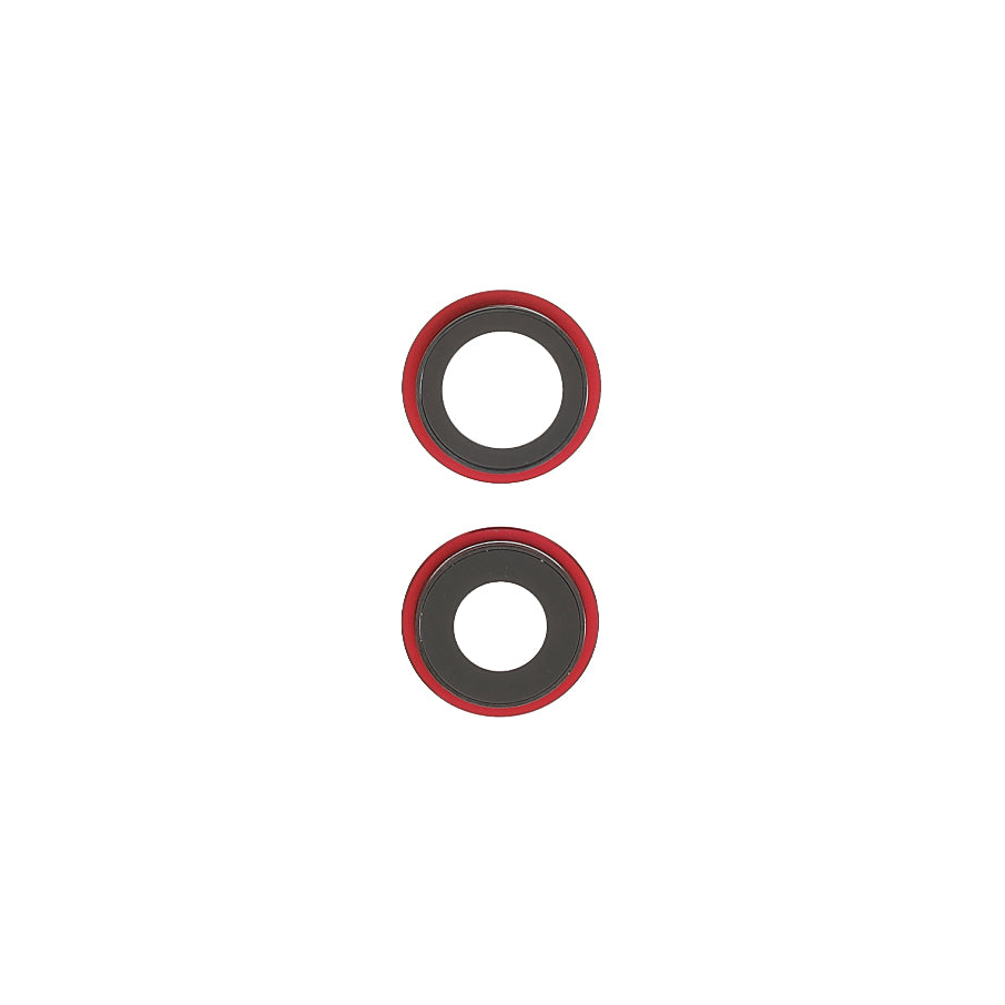 OEM Back Rear Camera Lens Ring Cover with Glass Lens Replacement Part for iPhone 12 / 12 mini - Red