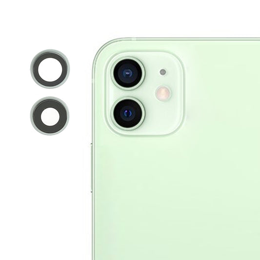 OEM Back Rear Camera Lens Ring Cover with Glass Lens Replacement Part for iPhone 12 / 12 mini - Green