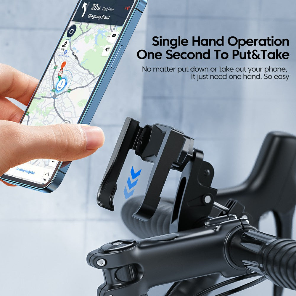 360 Degree Rotating Spring Stretch Cycling Phone Holder Bracket for Bicycle Motorcycle