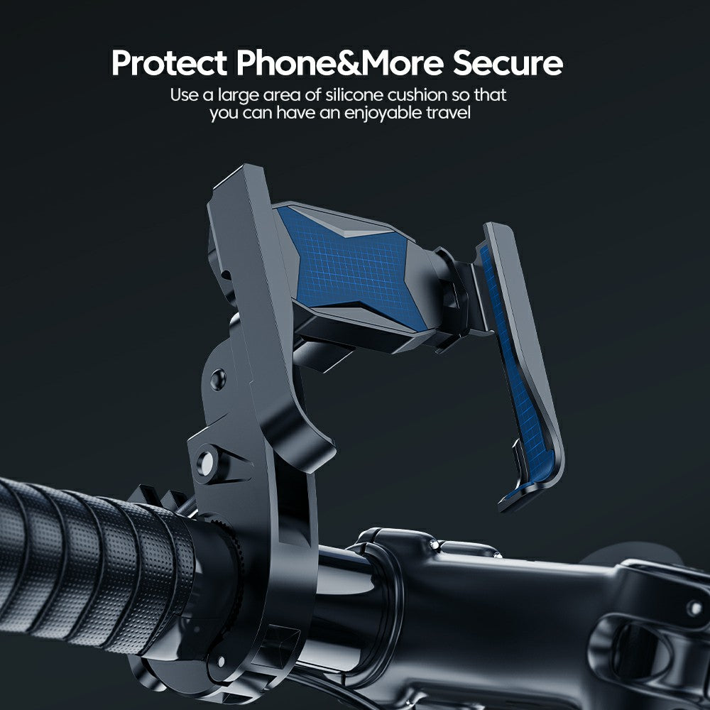 360 Degree Rotating Spring Stretch Cycling Phone Holder Bracket for Bicycle Motorcycle