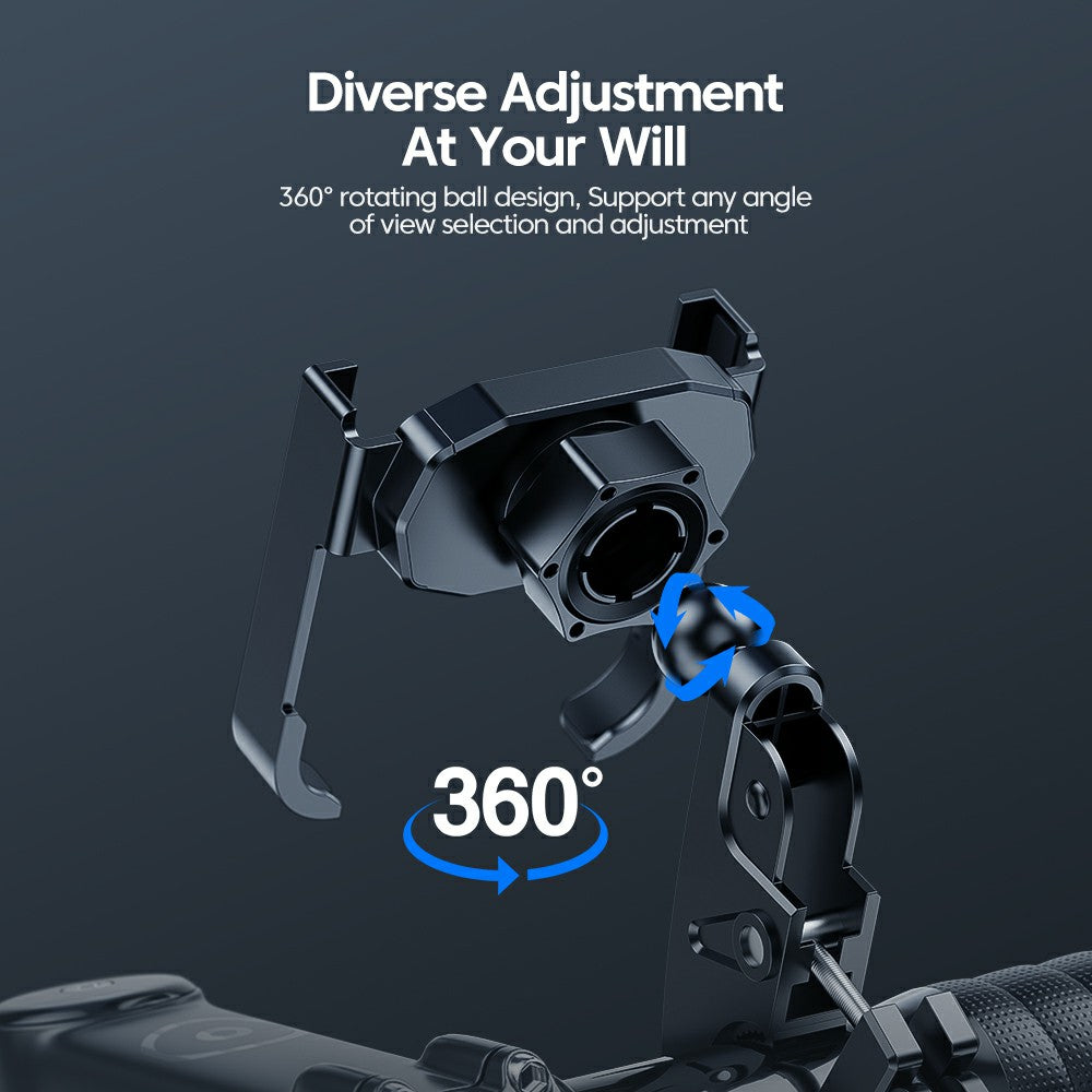 360 Degree Rotating Spring Stretch Cycling Phone Holder Bracket for Bicycle Motorcycle