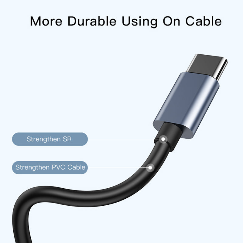 YESIDO HB13 0.15m USB C Hub Aluminum Type C Adapter with 4 USB 2.0 Ports for MacBook Pro and Other Devices
