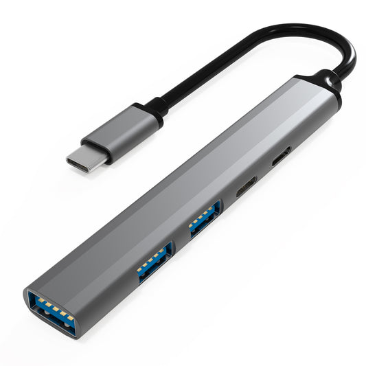 U5-C USB C Hub to 1xUSB 3.0+2xUSB 2.0+PD Charging Port+USB C Port Ultra Slim Data Hub for Notebook PC / Laptop / USB Flash Drives / Mobile HDD / Mouse