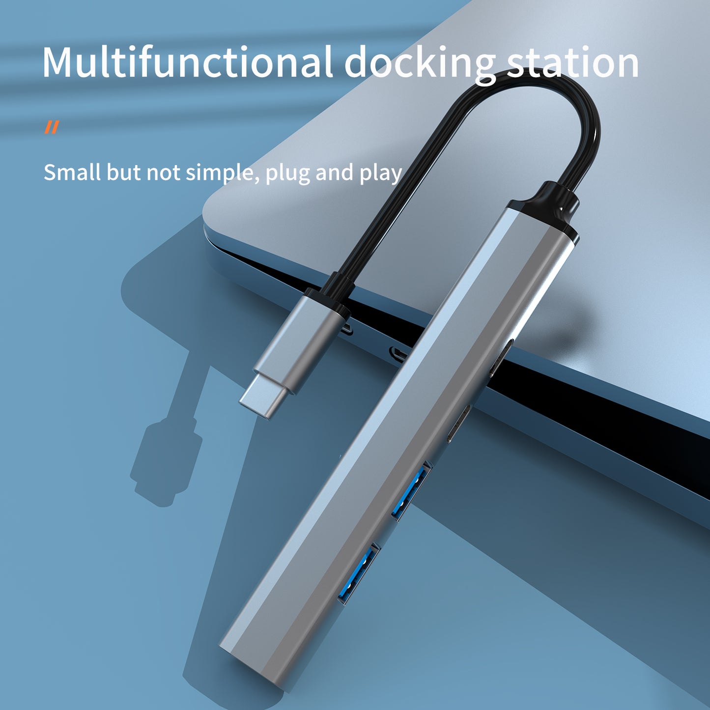 U5-C USB C Hub to 1xUSB 3.0+2xUSB 2.0+PD Charging Port+USB C Port Ultra Slim Data Hub for Notebook PC / Laptop / USB Flash Drives / Mobile HDD / Mouse