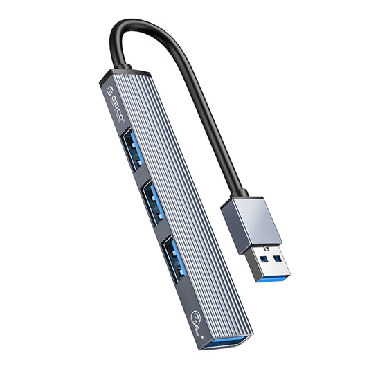 Uniqkart AH-A13 1*USB 3.0 + 3*USB 2.0 HUB 4 Port Aluminum Alloy USB Splitter for Macbook Pro PC Computer