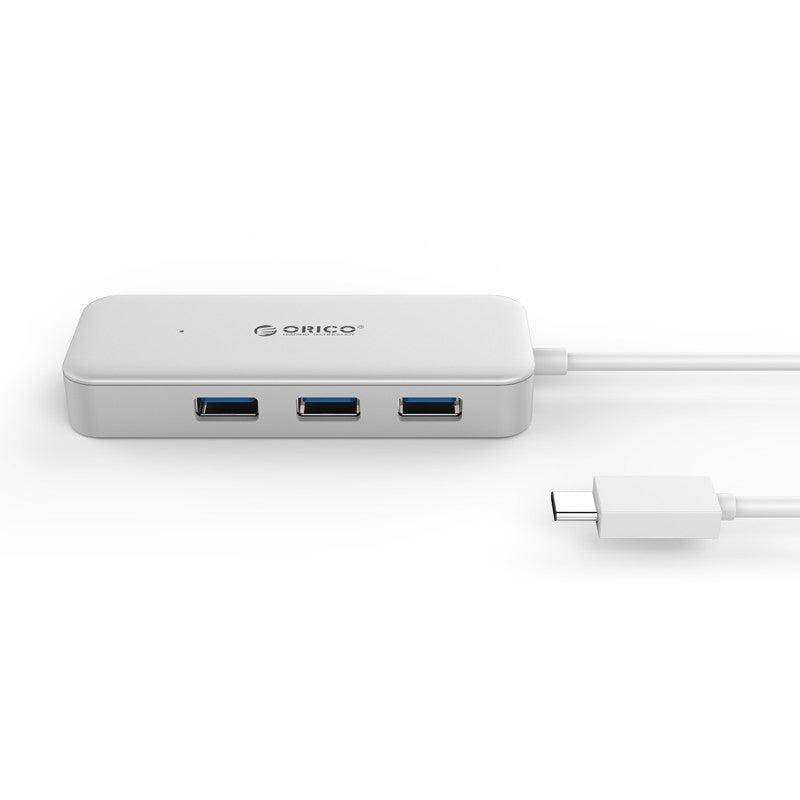 Uniqkart TC4U-U3 Type-C to USB-A Hub 4-Ports USB3.0 Hub Adapter 5Gbps High-Speed Transmission Converter with OTG Function