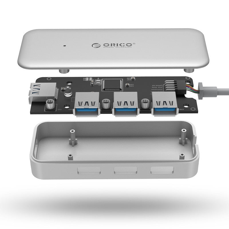Uniqkart TC4U-U3 Type-C to USB-A Hub 4-Ports USB3.0 Hub Adapter 5Gbps High-Speed Transmission Converter with OTG Function