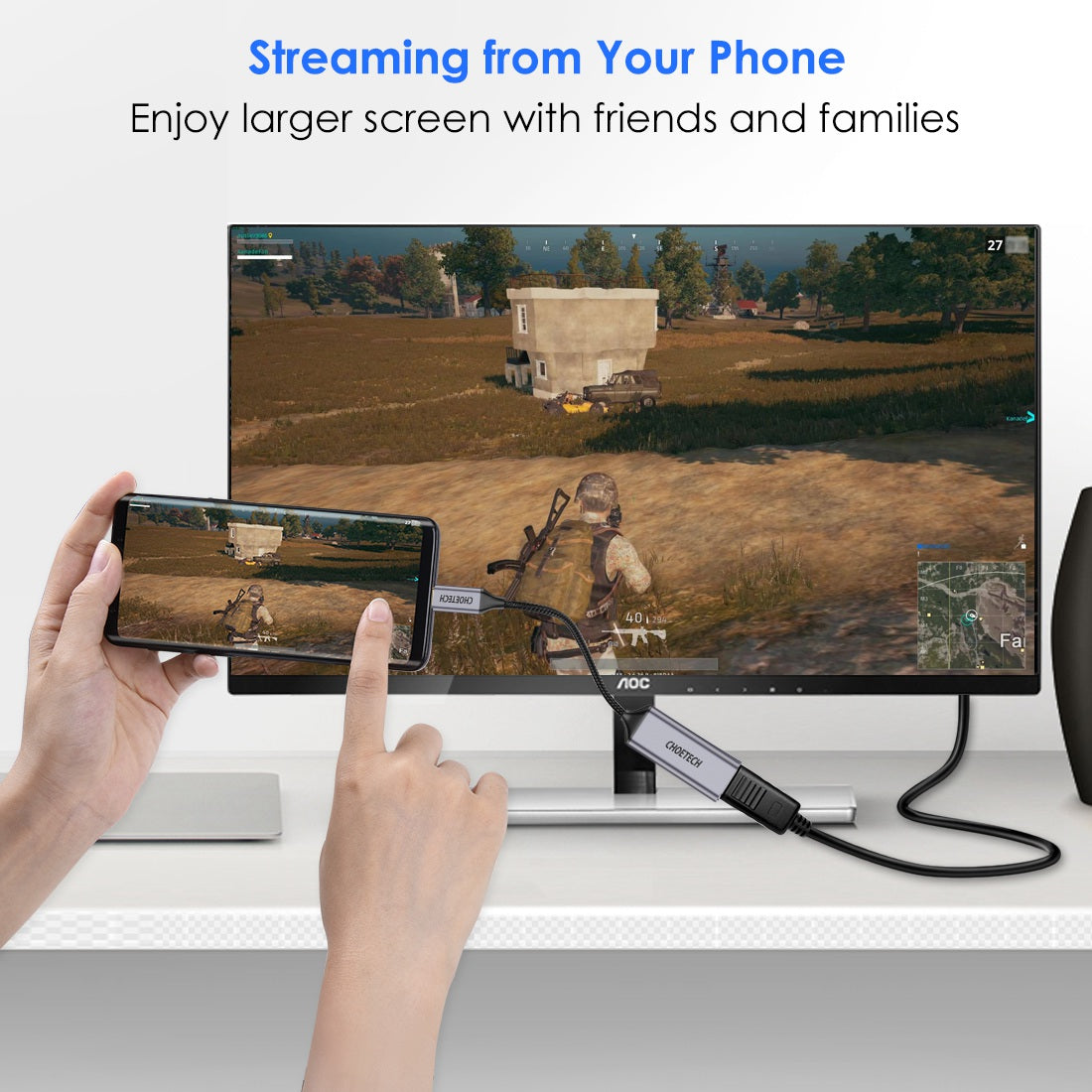 CHOETECH HUB-H10 USB Type-C to HDMI Adapter Converter for MacBook / Samsung / Huawei