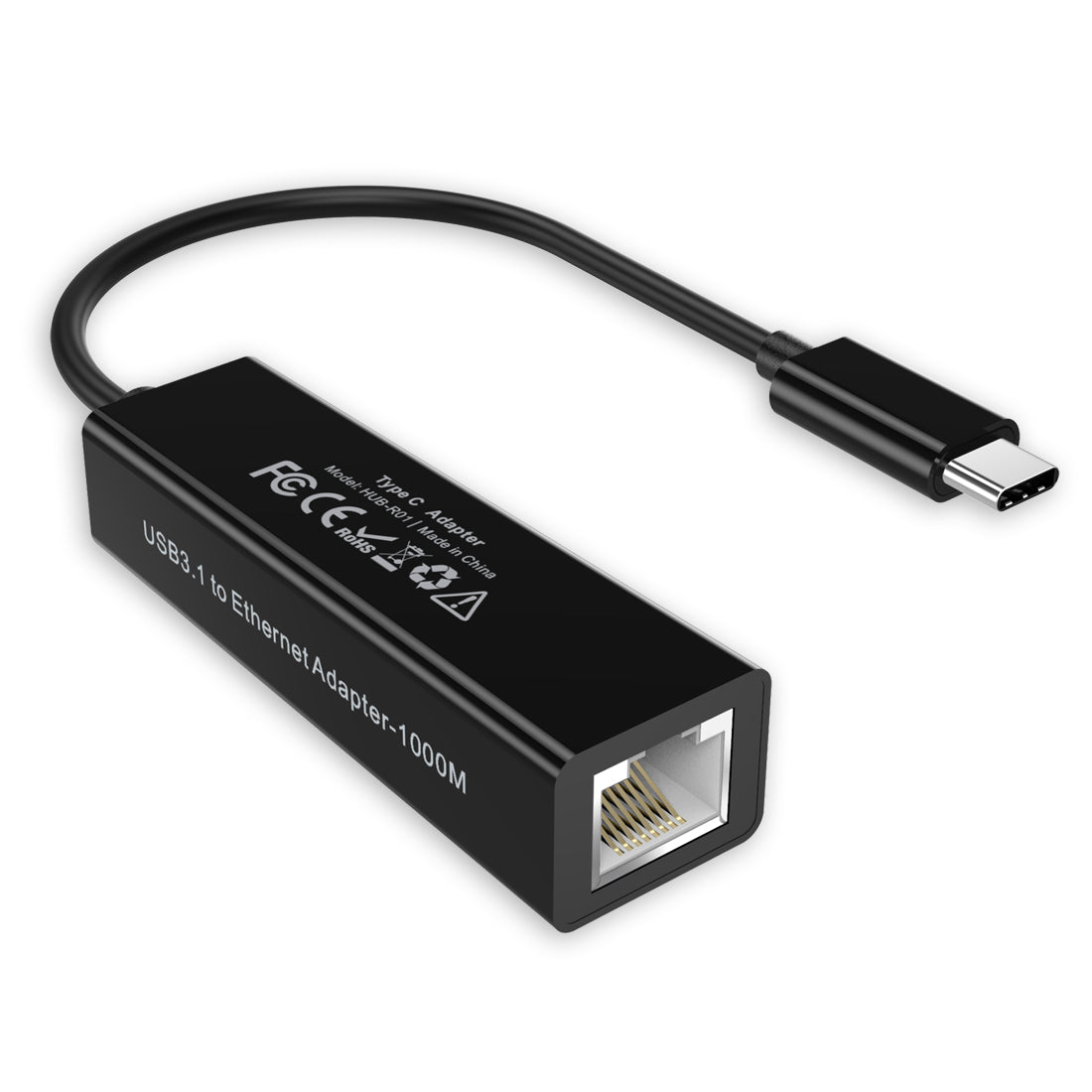 Choetech HUB-R01 USB-C to RJ45 10 / 100 / 1000Mbps Ethernet Adapter Cord Network Nickel-plated Connector