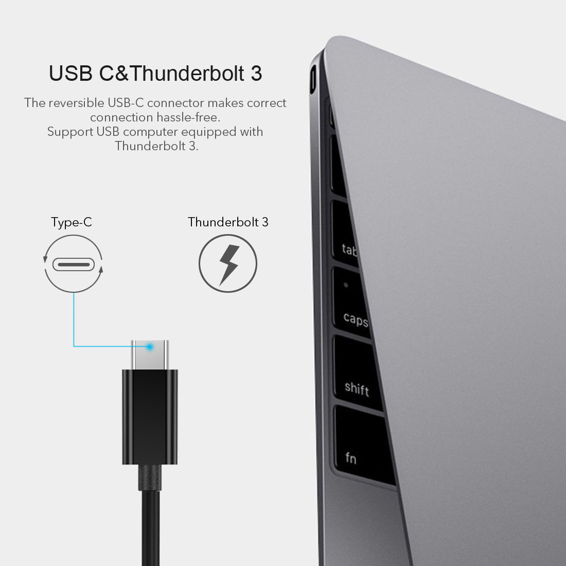 Choetech HUB-R01 USB-C to RJ45 10 / 100 / 1000Mbps Ethernet Adapter Cord Network Nickel-plated Connector