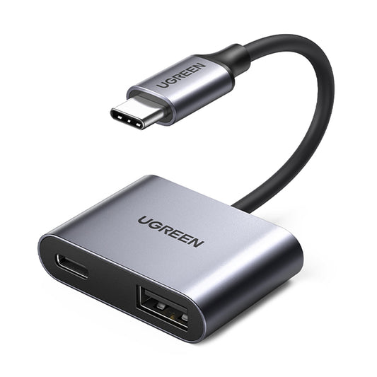 Uniqkart USB-C Hub Type-C Male to PD 60W+USB 3.0 Female Adapter 5Gbps Data Transfer Converter for MacBook Laptops