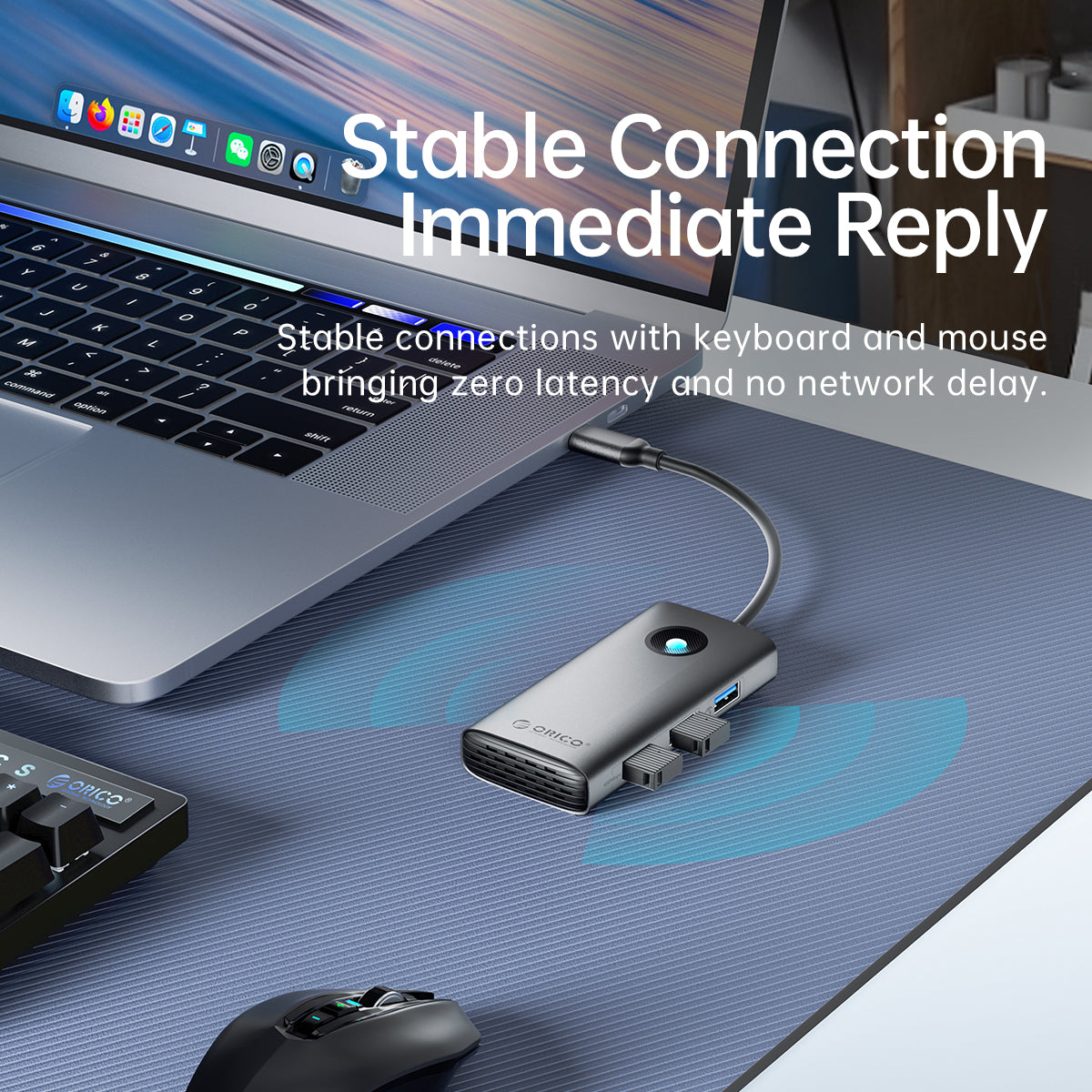 Uniqkart PW11-5P 5 in 1 Docking Station 4K Video PD 60W Charging Multifunctional Type-C Hub - Silver