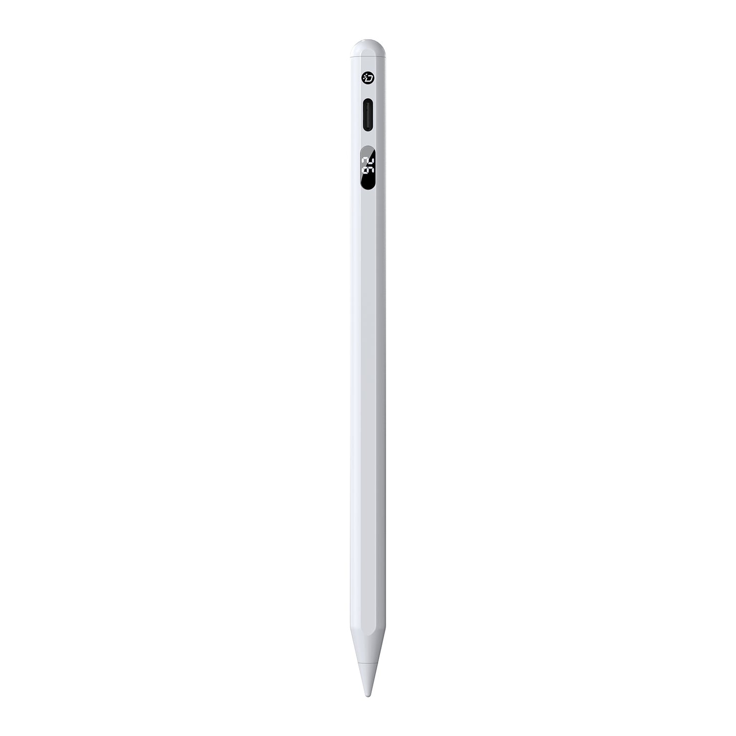 Uniqkart Stylus Pen for iPad Tablets Pen Capacitive Screen Writing Stylus Pencil with Power Display - White