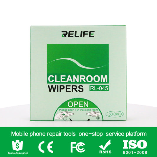 Relife RL-045 50Pcs/Bag Pull Type Anti-static Dust-free Cloth for Phone Repair Wiper Cleaner