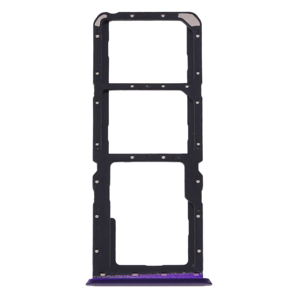 For OPPO Realme 5 Pro OEM Dual SIM Card + SD Card Tray Holder Replacement (without Logo) - Purple