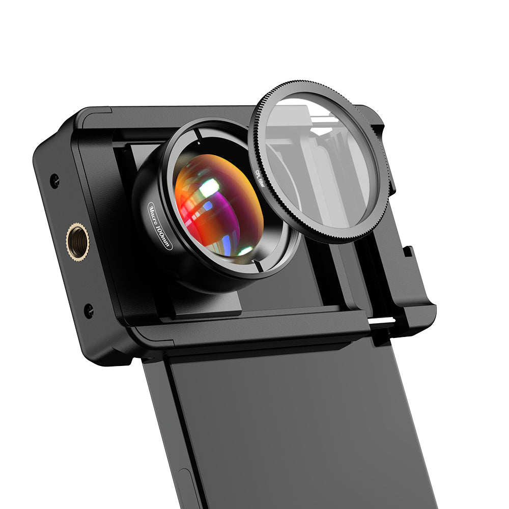 Apexel APL-HB100CPL Macro Lens Kit for Phone, 10X Macro Lens + CPL Filter Phone Lens Attachment