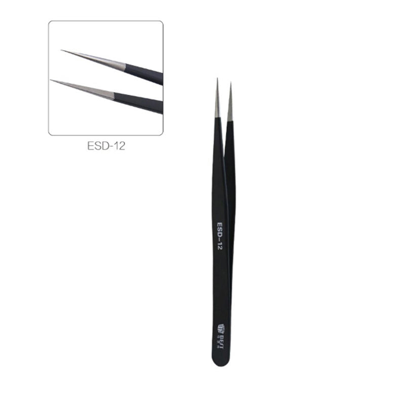 Best ESD Series Precision Anti-static Stainless Steel Tweezers - ESD-12