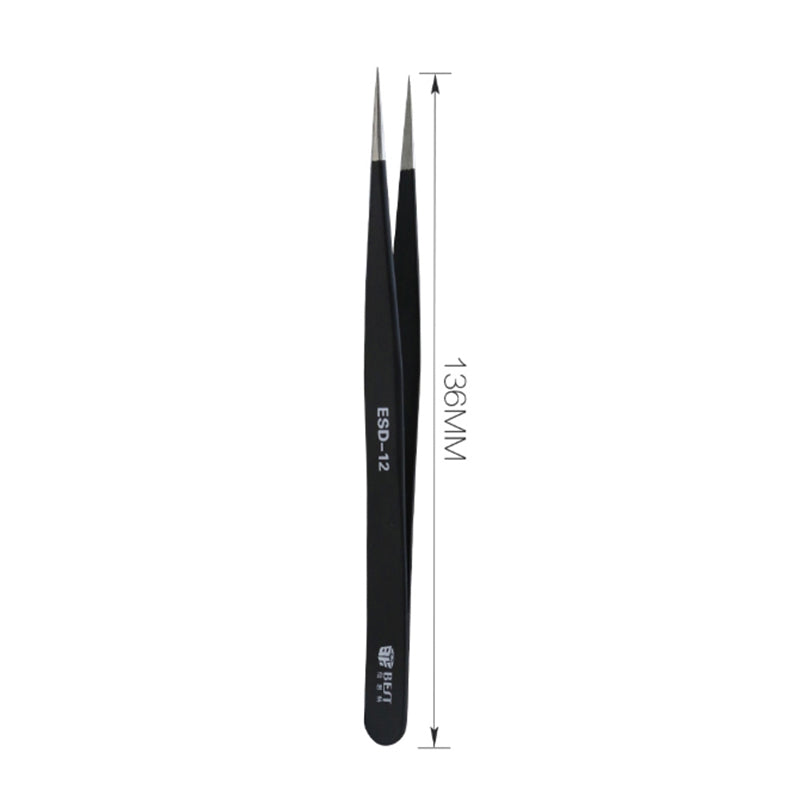 Best ESD Series Precision Anti-static Stainless Steel Tweezers - ESD-12