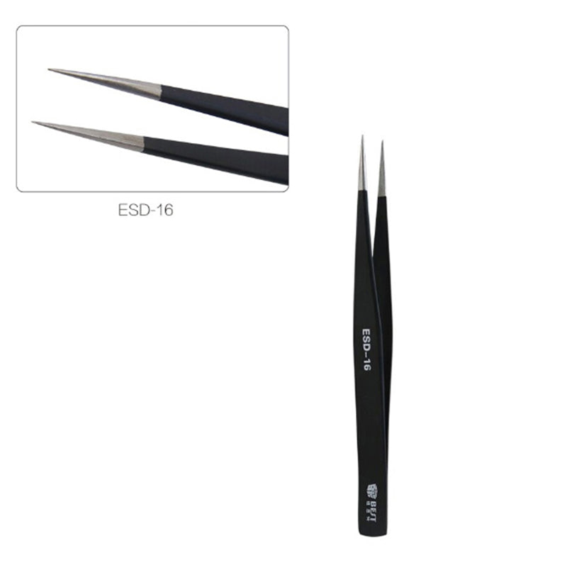 Best ESD Series Precision Anti-static Stainless Steel Tweezers - ESD-16
