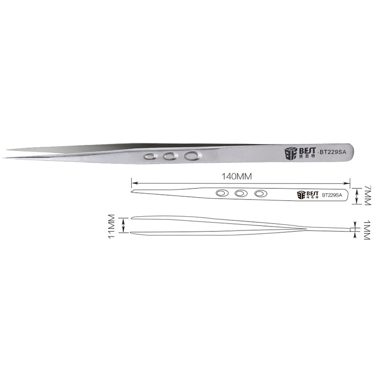 Best Anti-static Precision Stainless Steel Matte Tweezers - BT229SA