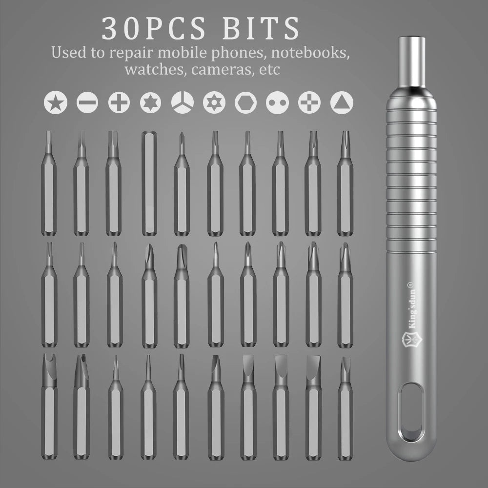 KING&#39;SDUN KS-840031 Precision 31-in-1 Screwdriver Set - Grey