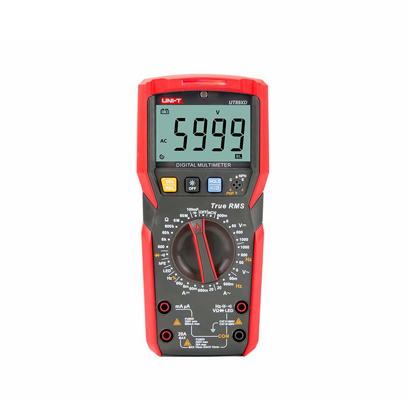 UNI-T UT89XD Digital Multimeter Handheld 6000 Counts LCD Display True RMS Measure Capacitance LED Test Frequency Diode Tester