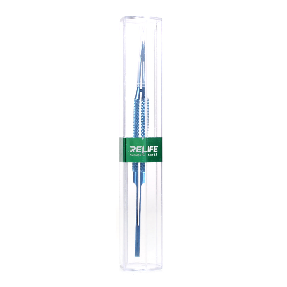 Relife RT-15C 0.15mm Ultra High Precision Flying Wire Tweezer for Mobile Phone Mainboard Maintenance - Curved Tip