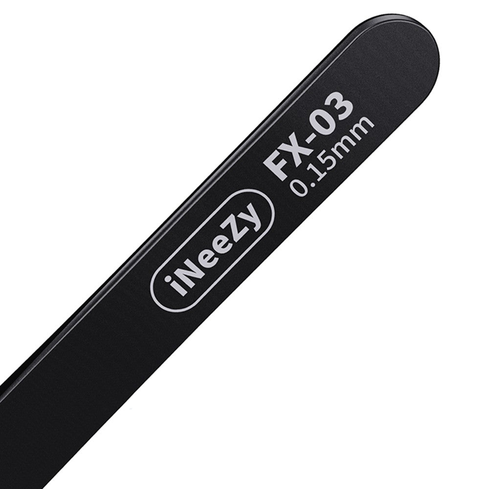 Uniqkart INEEZY FX-03 0.15mm Fine Type Hand-polished Non-magnetic Precision Stainless Steel Tweezers for Jump Wire