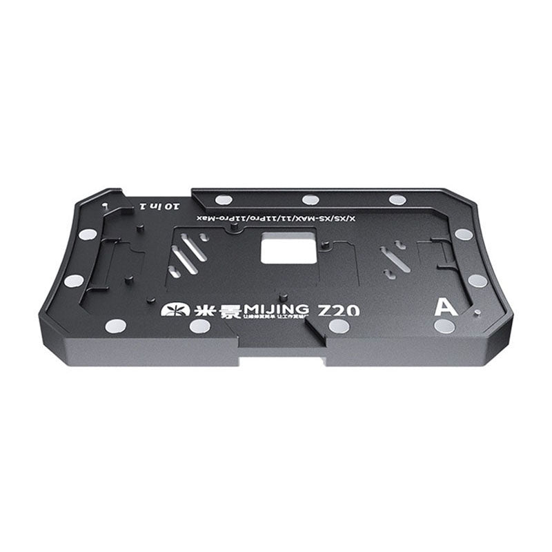 Uniqkart Z20 10-in-1 BGA Reballing Stencil Platform Fixture Motherboard Middle Frame Planting Tin Template for iPhone X/XS/XS Max/11/12 Pro Max