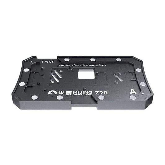 Uniqkart Z20 10-in-1 BGA Reballing Stencil Platform Fixture Motherboard Middle Frame Planting Tin Template for iPhone X/XS/XS Max/11/12 Pro Max