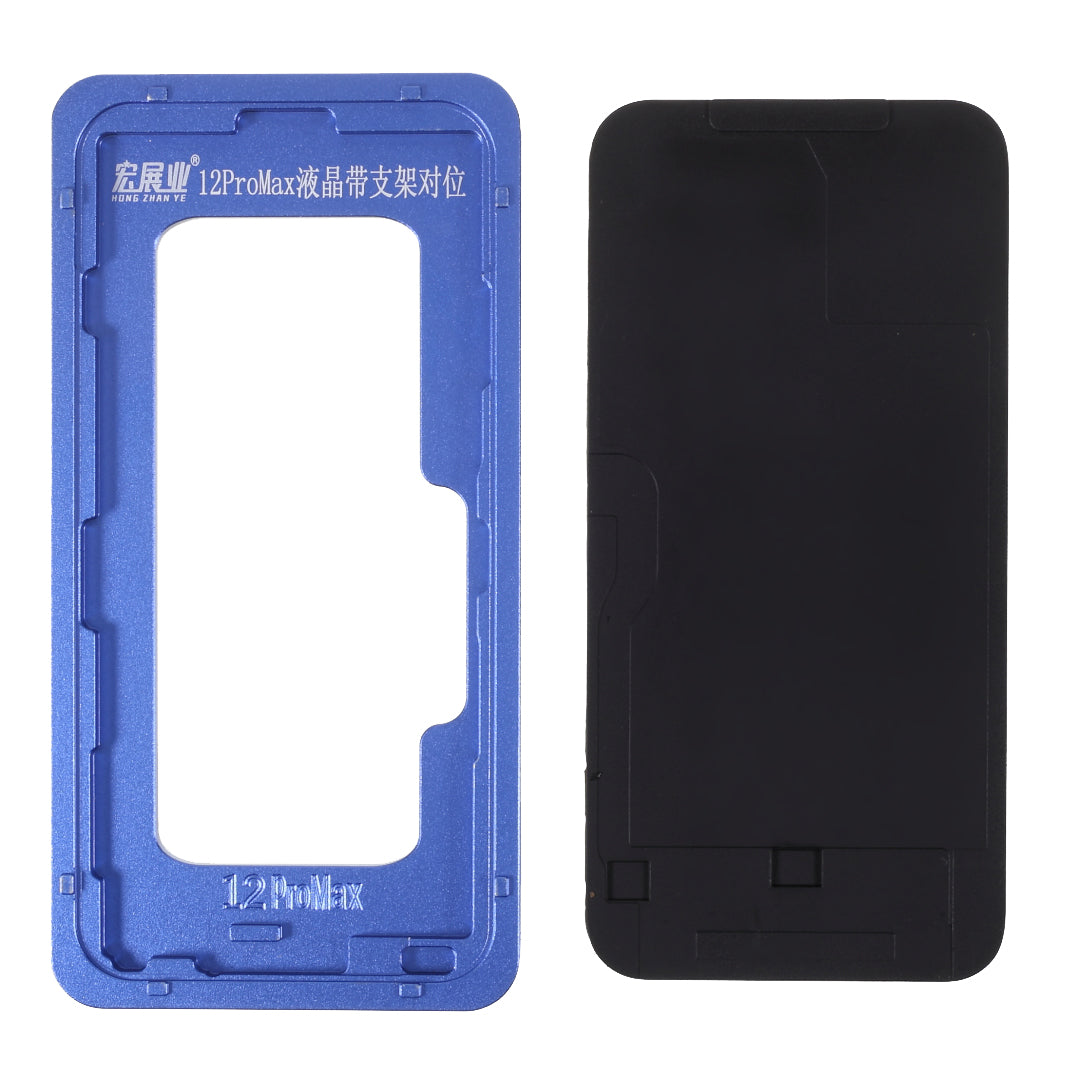 Metal LCD Touch Screen Front Glass Positioning Mould + Protective Pad for iPhone 12 Pro Max 6.7 inch