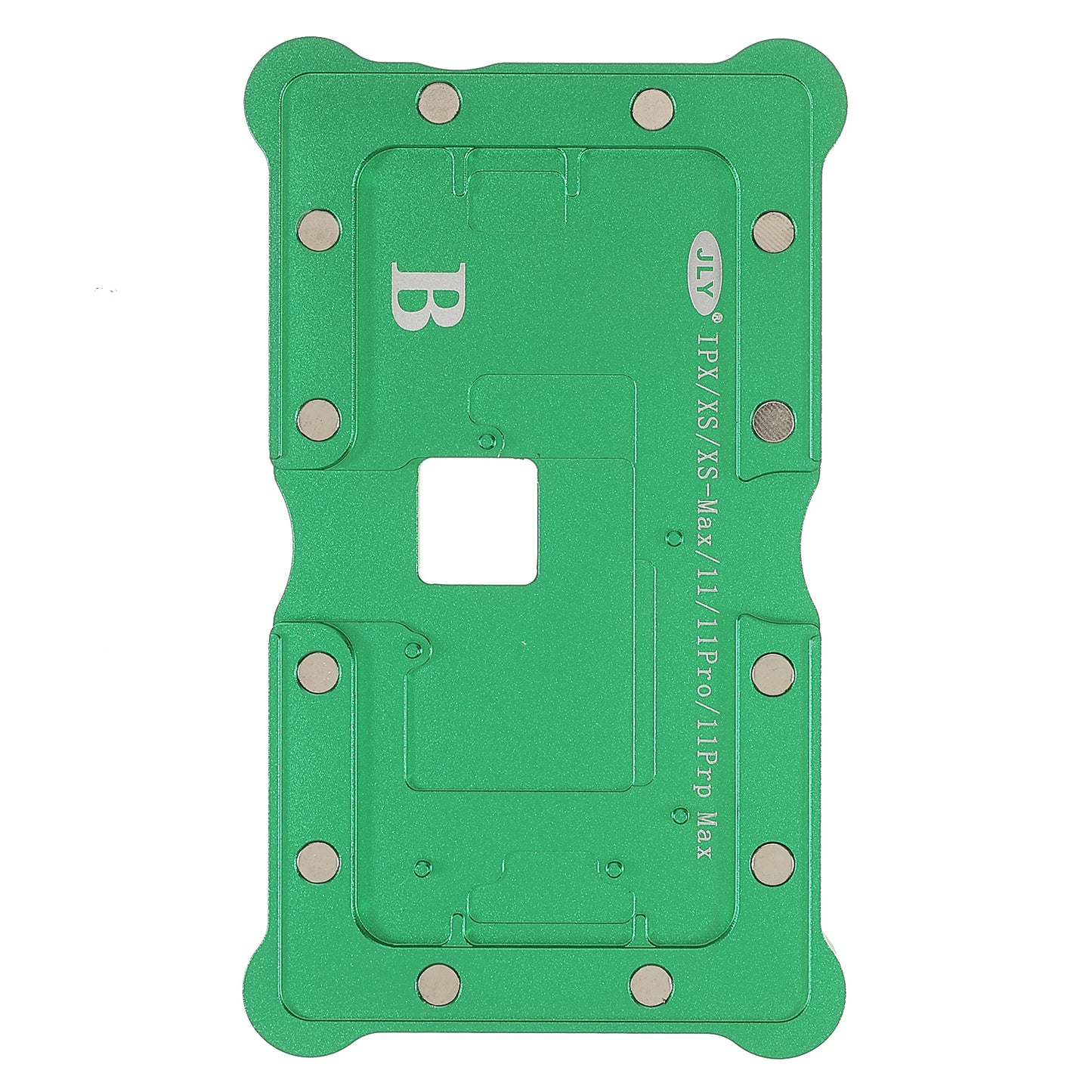 JLY 10-in-1 Magnetic-Absorbed Motherboard Holder Fixture Set for iPhone X/XS 5.8 inch/XS Max 6.5 inch/11 6.1 inch/11 Pro 5.8 inch/11 Pro Max 6.5 inch/12 6.1 inch/12 Pro 6.1 inch/12 Pro Max 6.7 inch