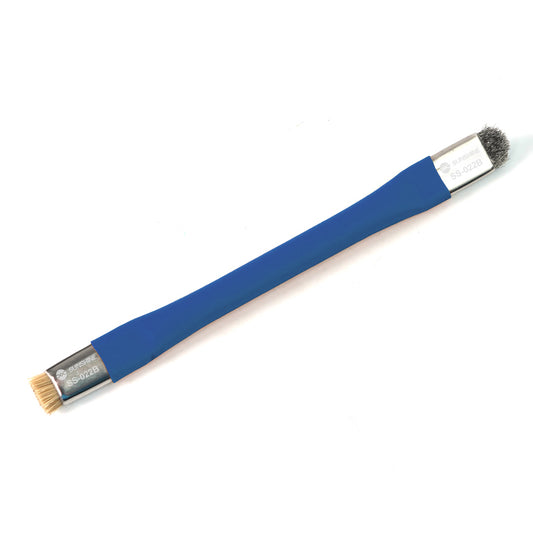Uniqkart SS-022B Double Head Brush Anti-Static Motherboard PCB Cleaning Brush Mobile Phone Repair Tool