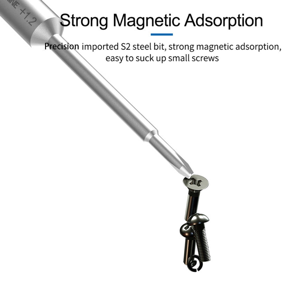 Uniqkart SS-719 +1.2 Handle Precise Magnetic Alloy Screwdriver for Mobile Repair Opening Hand Tools
