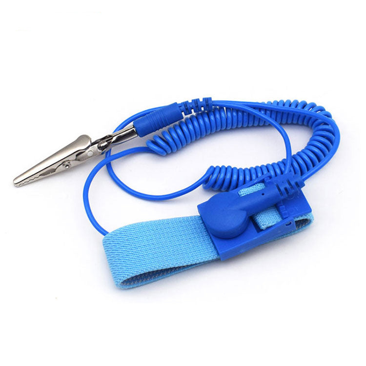 Uniqkart 1.6m Wired Adjustable Anti-Static Bracelet Stretchable Wrist Band with Ground Wire for Electronics Repair