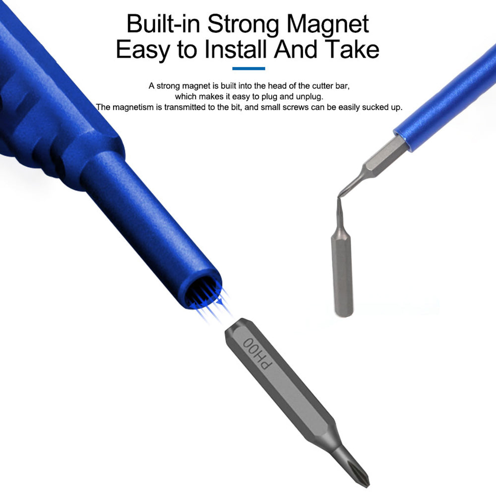 Uniqkart SS-5118 25-in-1 High Performance Screwdriver Set with Groove Magnetic Storage Organizer Mobile Phone Screen Replace Repair Tools