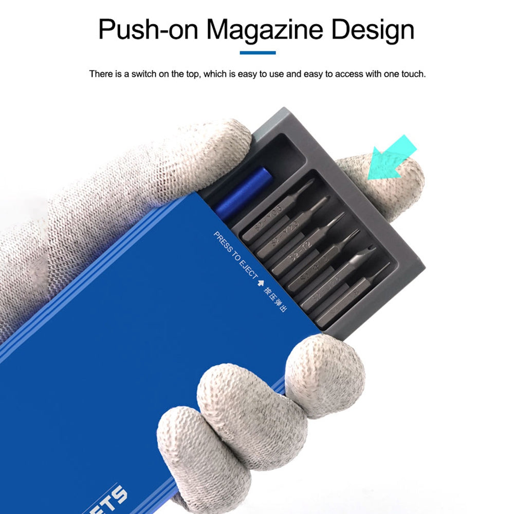 Uniqkart SS-5118 25-in-1 High Performance Screwdriver Set with Groove Magnetic Storage Organizer Mobile Phone Screen Replace Repair Tools