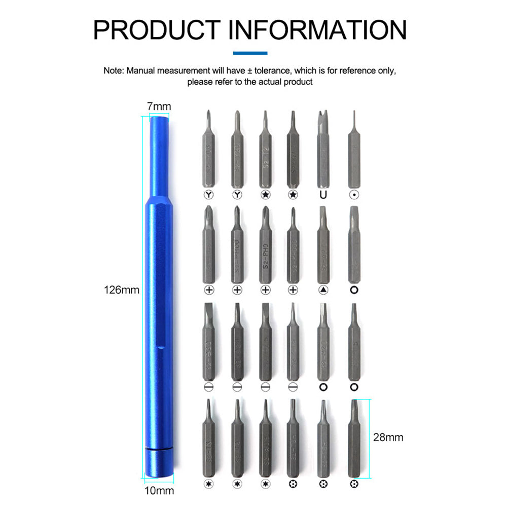Uniqkart SS-5118 25-in-1 High Performance Screwdriver Set with Groove Magnetic Storage Organizer Mobile Phone Screen Replace Repair Tools