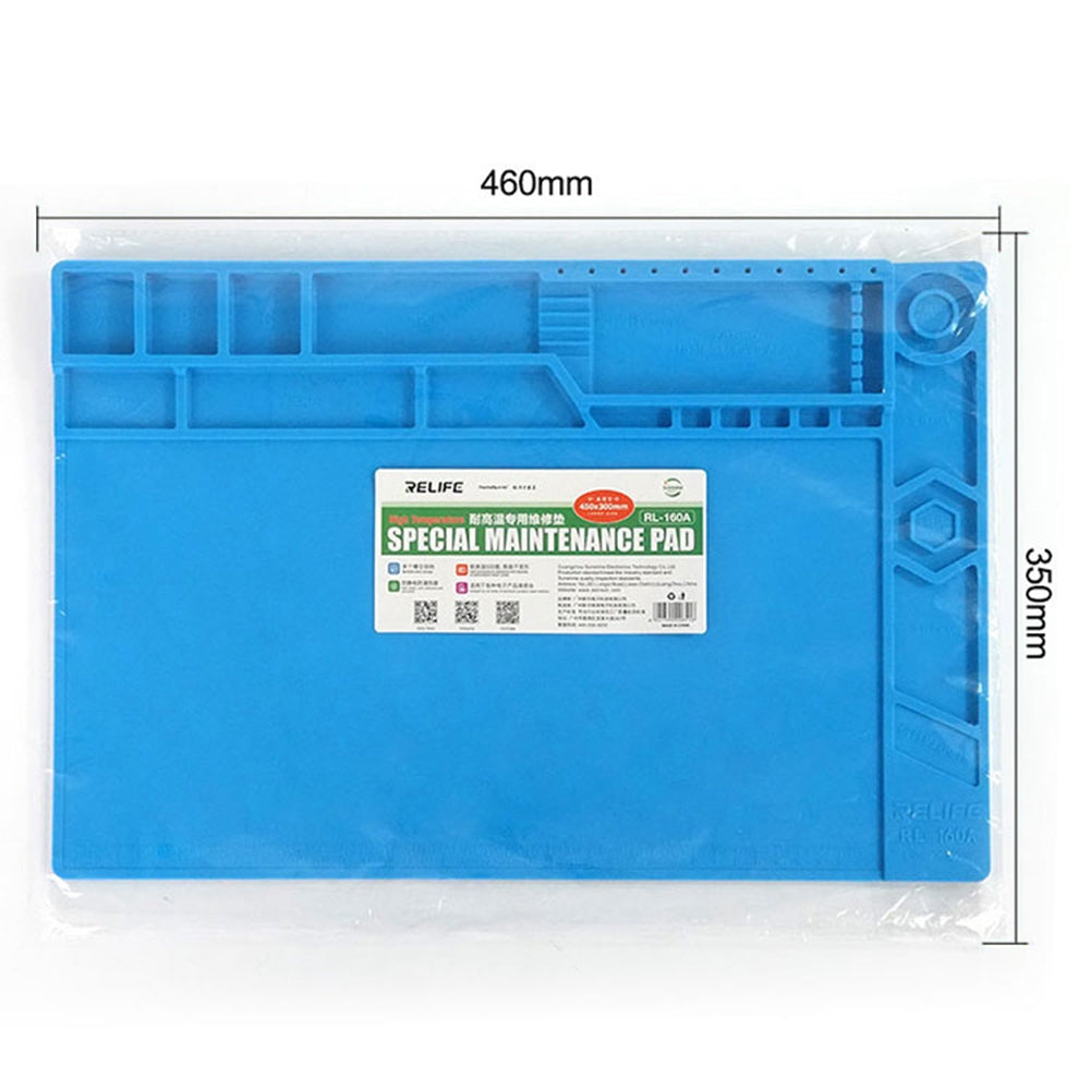 Relife RL-160A Insulation Silicone Soldering Repair Mat Heat Resistant Work Pad for Phone PCB Repair
