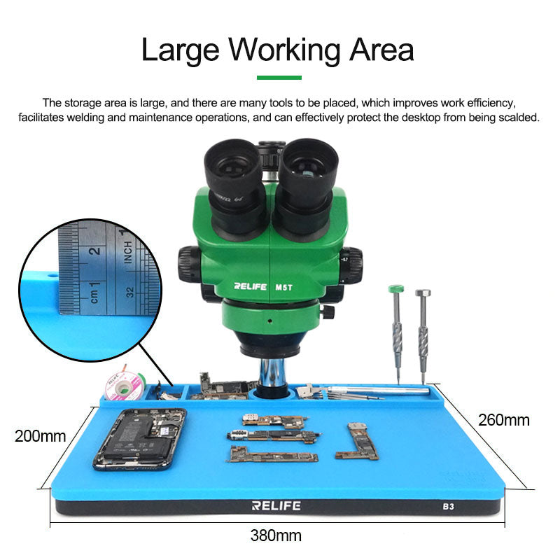Relife RL-004I Microscope B3 Base Maintenance Pad Insulation High Temperature Microscope Repair Pad for BGA Soldering Station