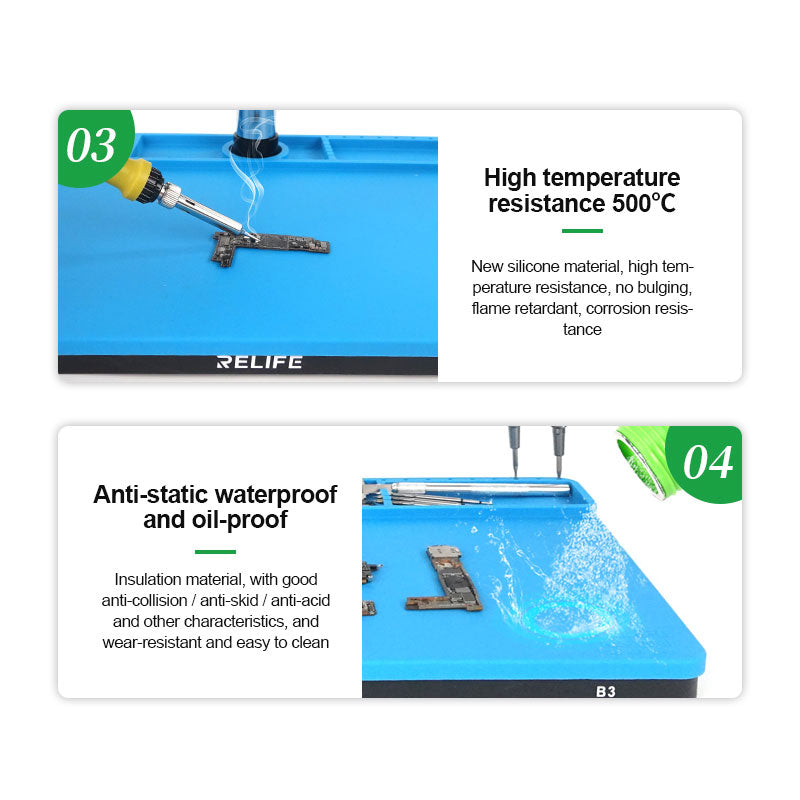 Relife RL-004I Microscope B3 Base Maintenance Pad Insulation High Temperature Microscope Repair Pad for BGA Soldering Station