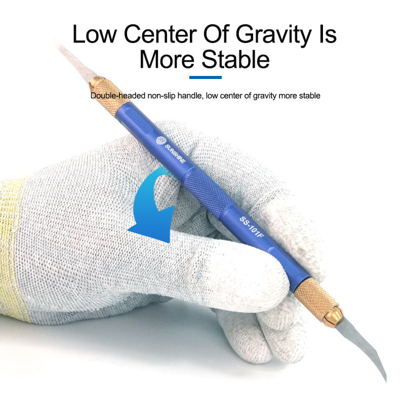 Uniqkart SS-101F Chip Repair Advanced Blade Set Non-slip Handle Glue Removal Tool for Mobile Phones