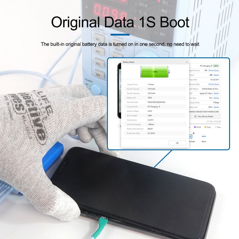 Uniqkart SS-905A V7.0 Dedicated Power Cable for iPhone 6-13 Series + SAM Series, Mobile Phone Repair Power Cord