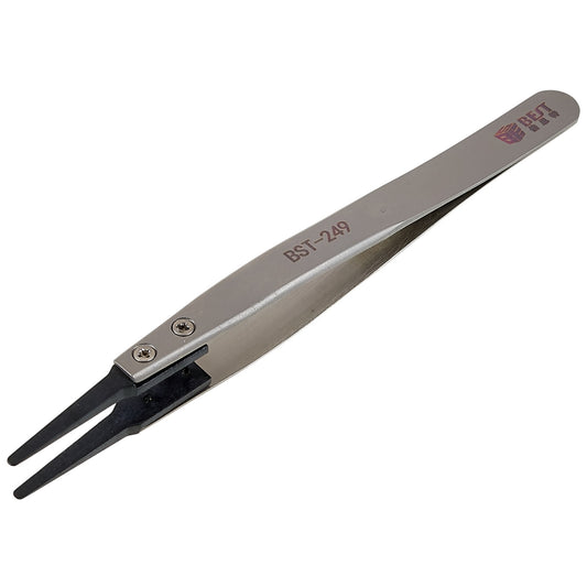 Uniqkart BST-249 Professional Anti-Static Tweezers Mobile Phone Tablet Repairing PPS Plastic Head Tweezers