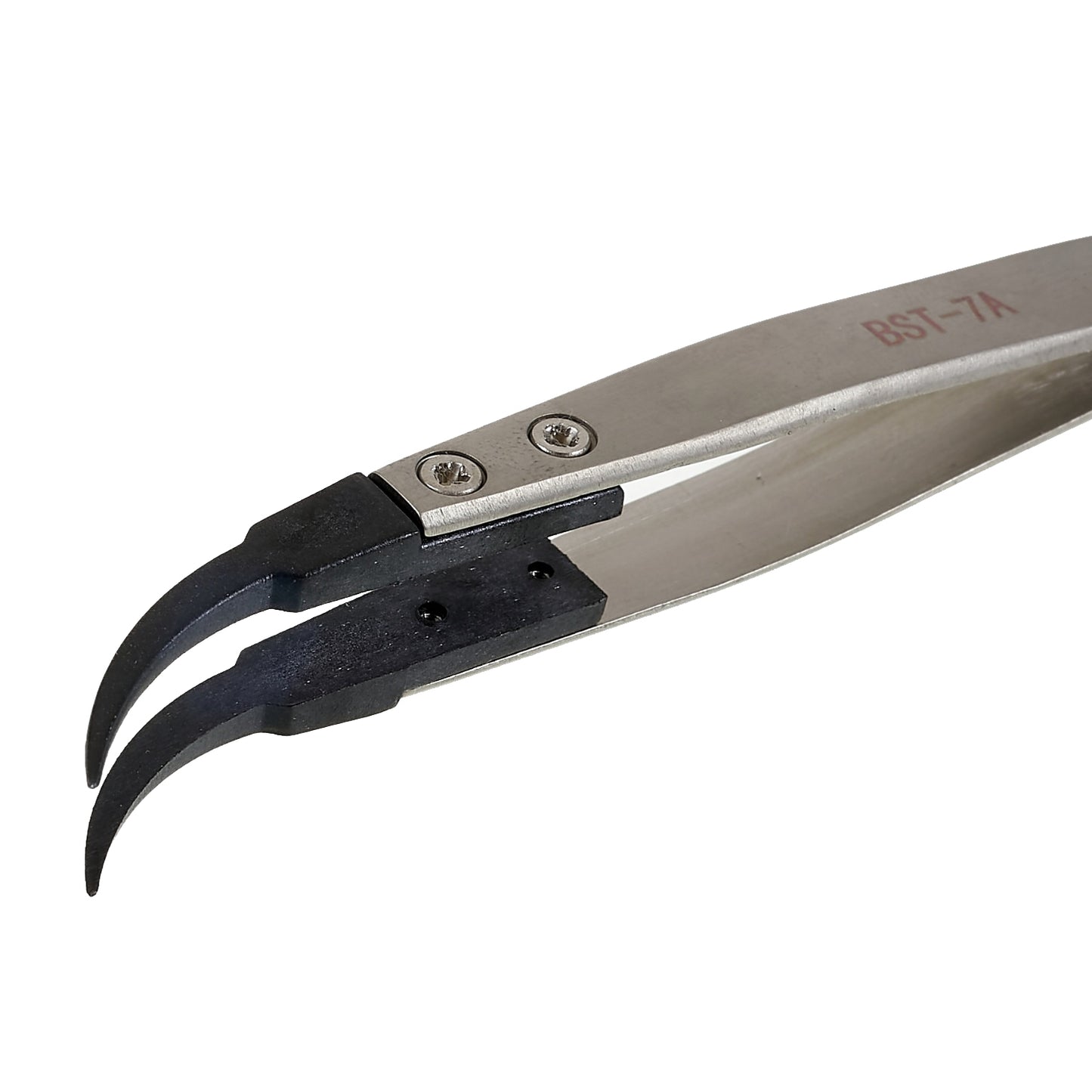 Best BST-7A Bent Tip Tweezers Anti-Static PPS Coated Tweezers for Mobile Phone Tablets Maintenance