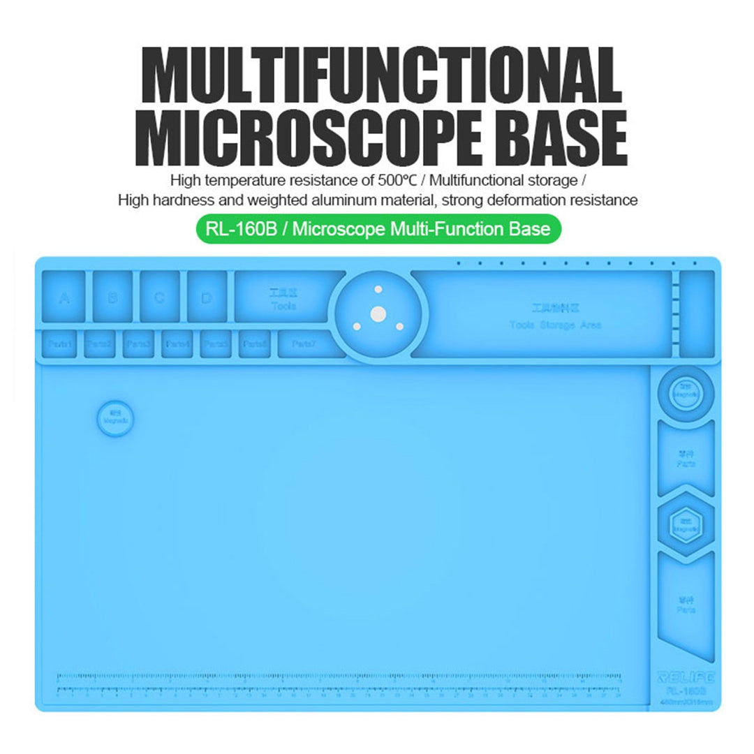 Relife RL-160B Magnetic Multifunctional Microscope Base Preservative Desktop Microscope Storage Area High-Temperature Resistance