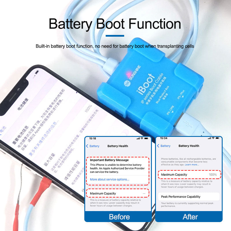 Uniqkart iBoot A IP Mobile Series Power Cable DC Power Supply Test Cable for iPhone 6G-13PM Series Motherboard Repair Boot Line